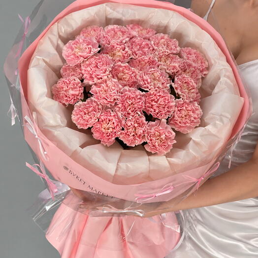 25 нежных диантусов 🌸 воздушный WOW букет