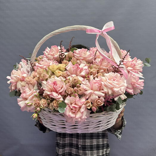 Французский розы в корзине😍🌸
