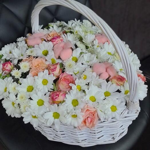 Basket with flowers