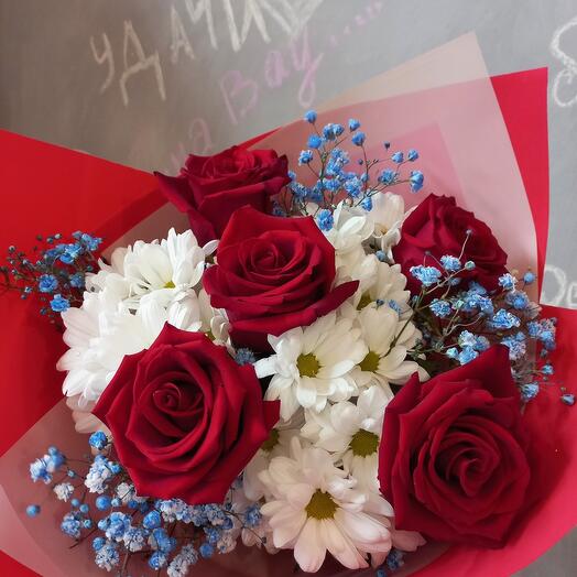 Bouquet Fairy tale with a red rose