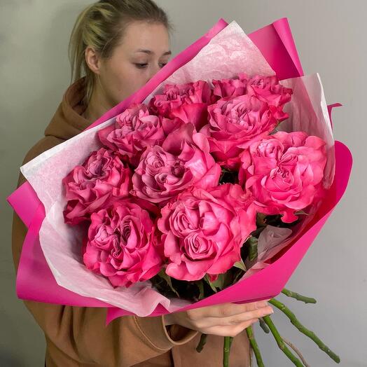 Rosas peonías 9 piezas