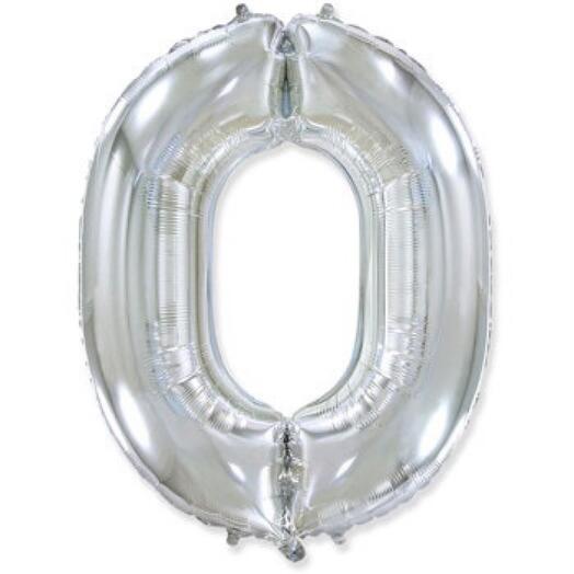 The number 0 is silver, 102 cm