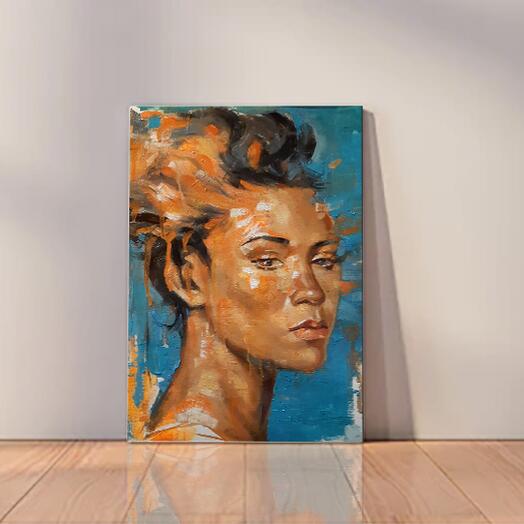 Портрет по фото на заказ, акрилом, масло, размер от 50х50 см и далее 60х60 см, 60х80 см, 50х70 см, 50х80 см, 70х70см, 80х80 см