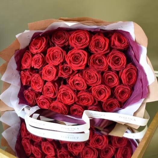 50 Red Roses (30 Roses pictured)