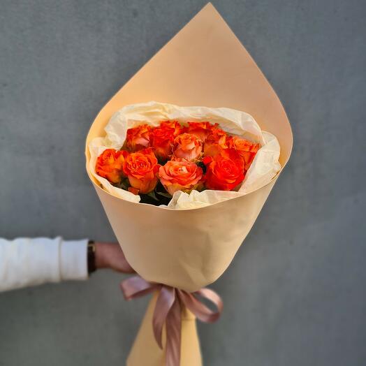 Ramo De Rosas Naranjas
