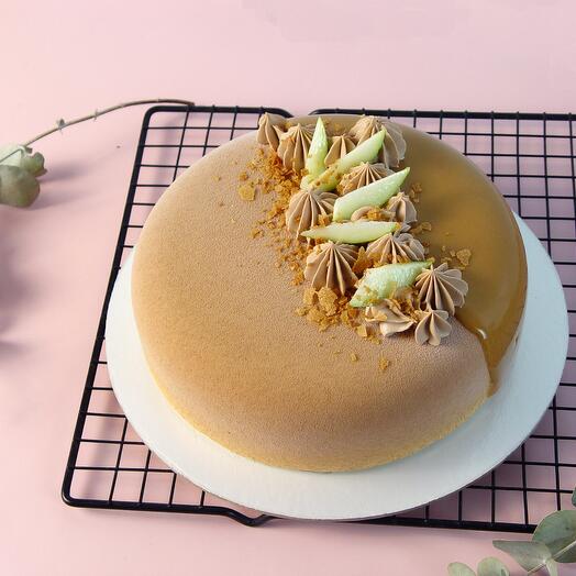 Mousse cake Caramel apple as a gift - to a friend, mom, dad, beloved, beloved