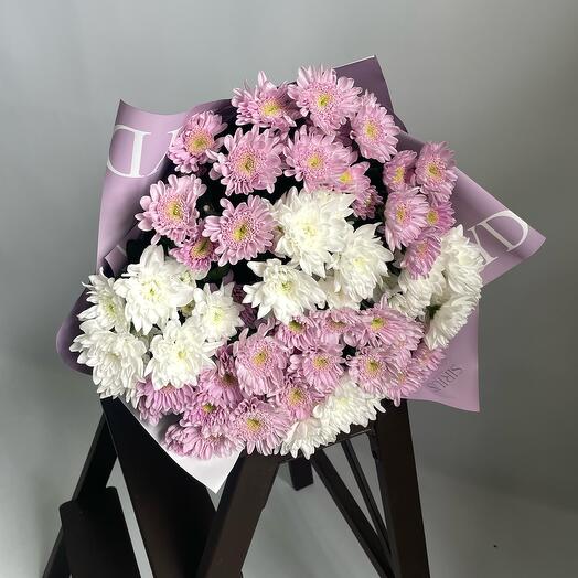 Монобукет из 11 кустовых хризантем