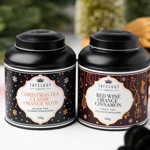 Чай черный "Christmas tea classic orange note" и чай фруктовый "Red wine orange cinnamon"
