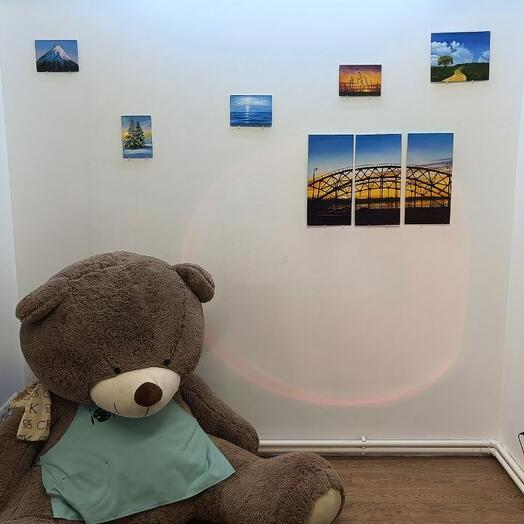 Сертификат на мастер-класс по живописи смолой в технике "Лагуна" (картина на круге 40 см.)