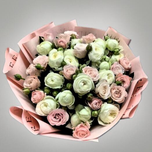 Peonía rosa arbusto