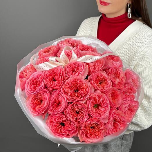 25 пионовидных роз Кэнди экспрешн