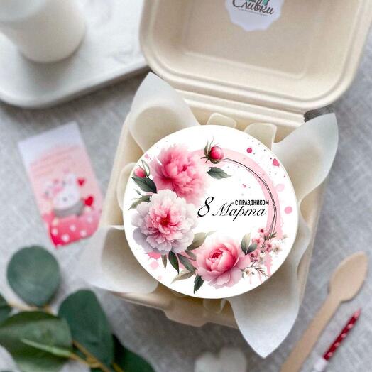 Bento cake "March 8th Postcard"