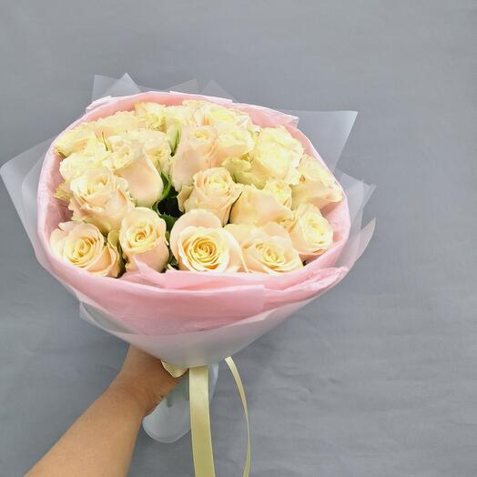 Нежный Букет из 25 роз