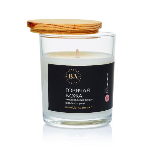 Горячая Кожа, ароматическая свеча, 120 гр