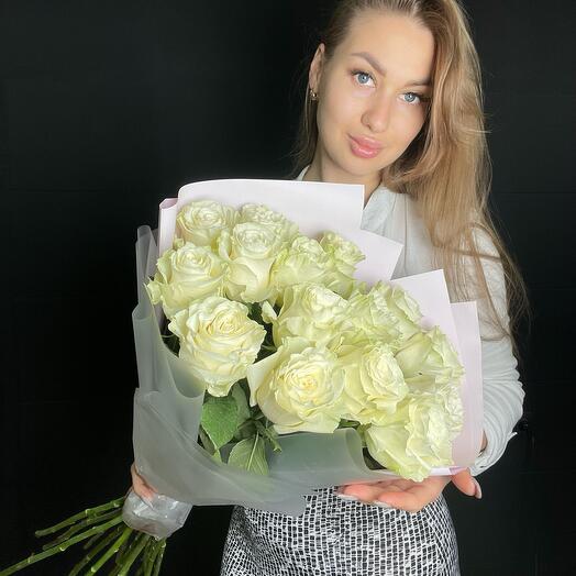 Ramo de 15 rosas blancas Ecuador