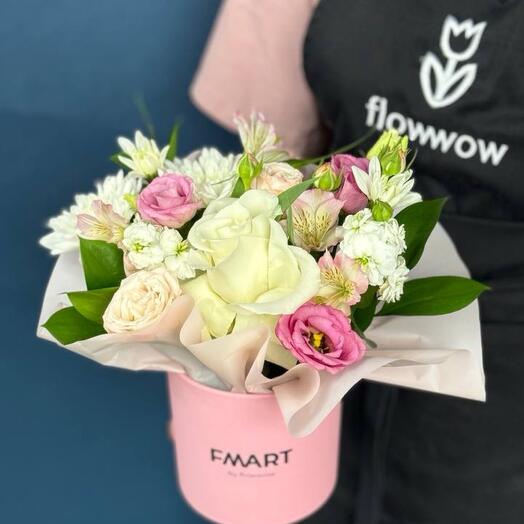 Flowers in a Bonjour box
