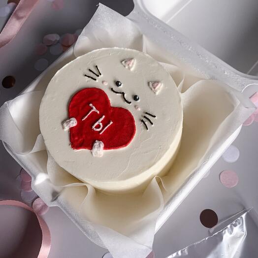 Bento cake with a heart