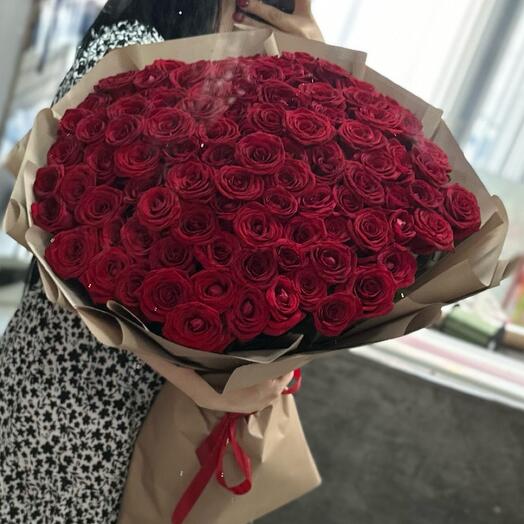 101 ROSES 70 CM RED