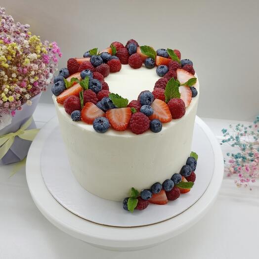 Pastel con bayas de 2 kg para cumpleaños, aniversario de boda, aniversario