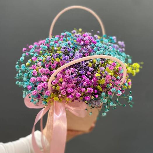 Радужная гипсофила в сумочке 🩷💜🩵💚💙