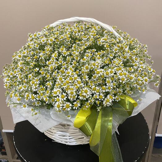 Летняя корзинка из ромашек
