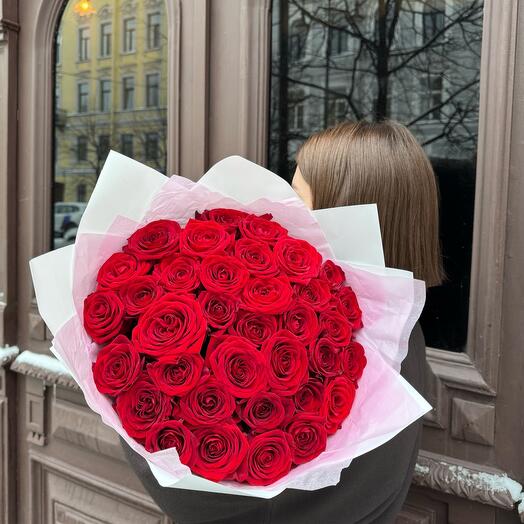 35 Красных Роз 60см