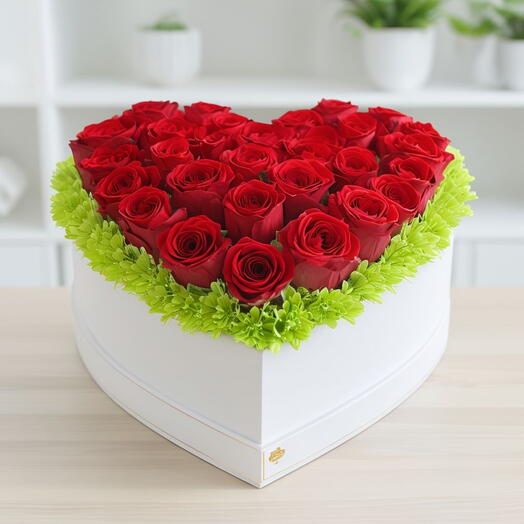 Valentines Day Special Heart Shape Box Arrangement