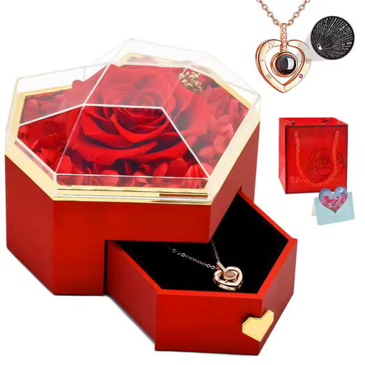 Preserved Roses with necklace