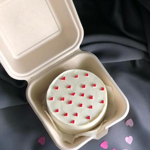 Бенто-торт с сердечками