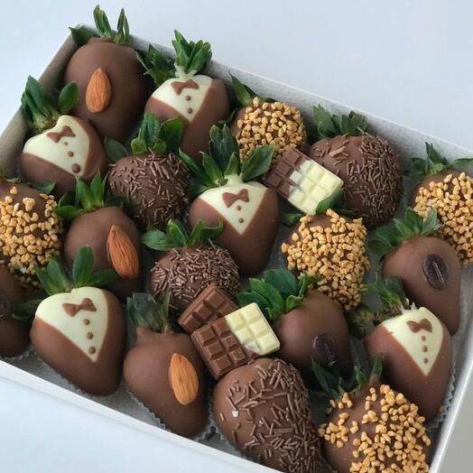 "For Him" Box - chocolate-covered strawberries