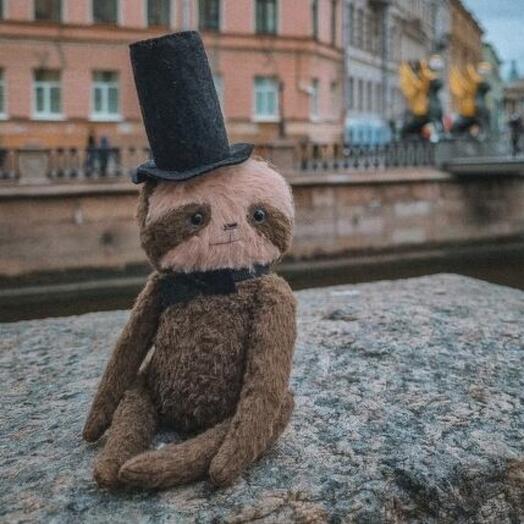 Ленивец в технике тедди