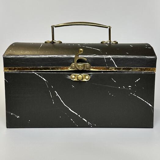 Подарочный сундук Chest Black Large 25*16 см ручной работы 1 шт