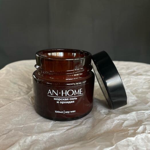 Свеча соевая An.Home «Морская соль и орхидея» 100мл
