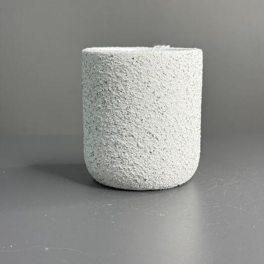 Свеча в стакане из керамики