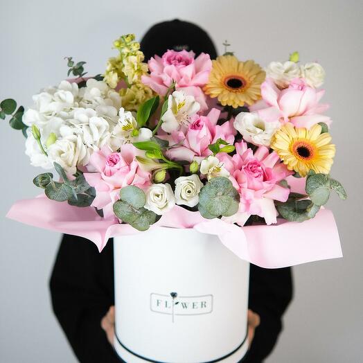 Букет в коробке "Pink Melody"