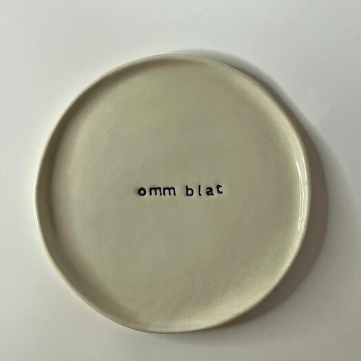 Тарелка "omm blat"