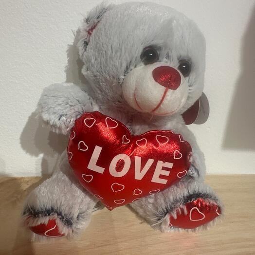 Oso peluche gris Love
