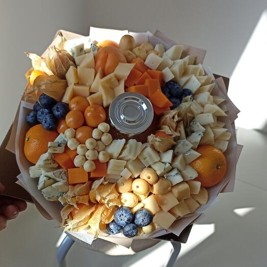 An edible bouquet of cheese