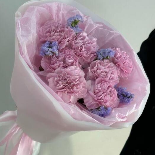 Букет диантусы и статица 💜