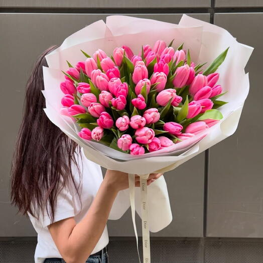 Pembe lale buket