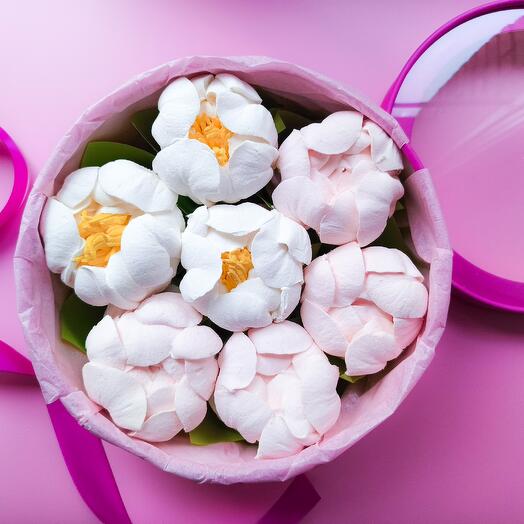 Букет пионов из зефира - для любимой  мамы