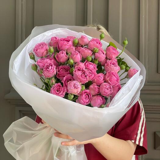 11 кустовых пионовидных роз🌸Misty bubbles