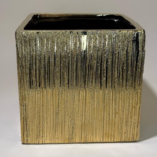 Керамическая ваза «Gold Square»
