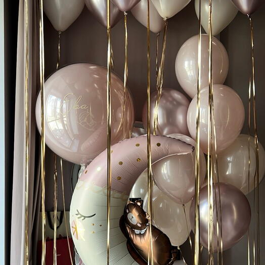 Стильный Набор Шаров на выписку малышки
