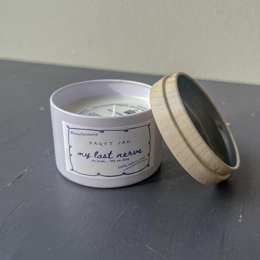 Свеча в жестяной банке «my last nerve»