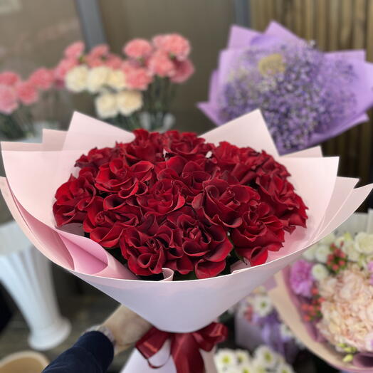 Букет из 11 ажурных роз💐