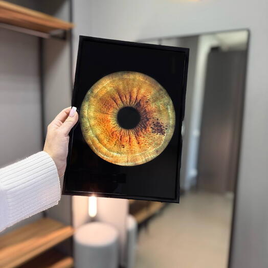 Одиночная фотосессия радужки глаза А4 в стекле и рамке к 8 марта