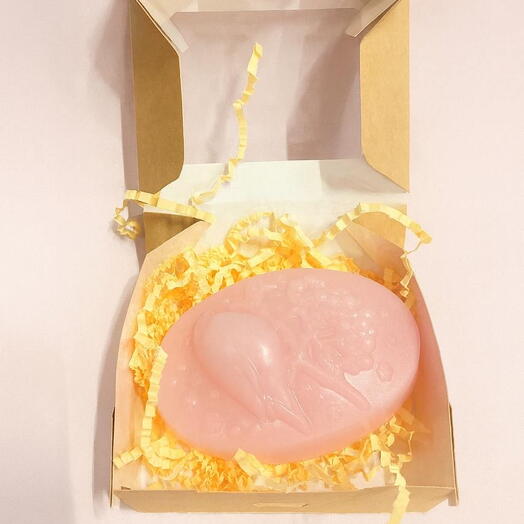 Мыло ручной работы «снегирь», аромат «розовое игристое»