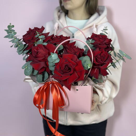 Французкие розы в сумочке