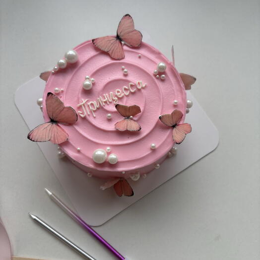 Cake with butterflies